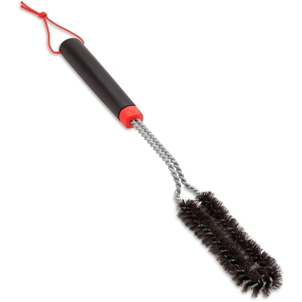 Weber Schmale Grillbürste 6279, Mit Edelstahlborsten, Grill-Reinigungsbürste